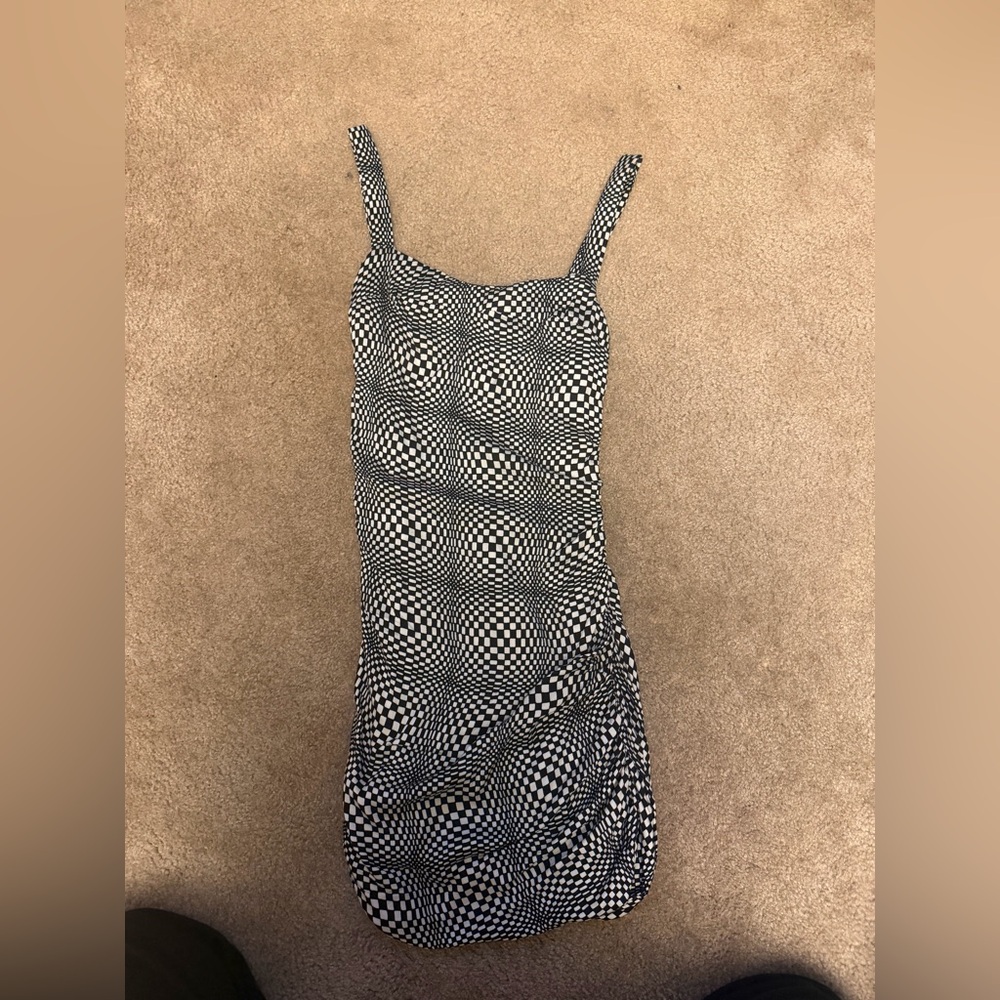 Urban Outfitters Black and White Checkered Mini Dress